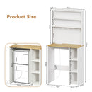 Advwin Bakers Rack w/ Mini Fridge Space & Power Outlets