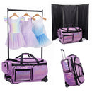Advwin 26" Rolling Dance Bag with Garment Rack & Curtain