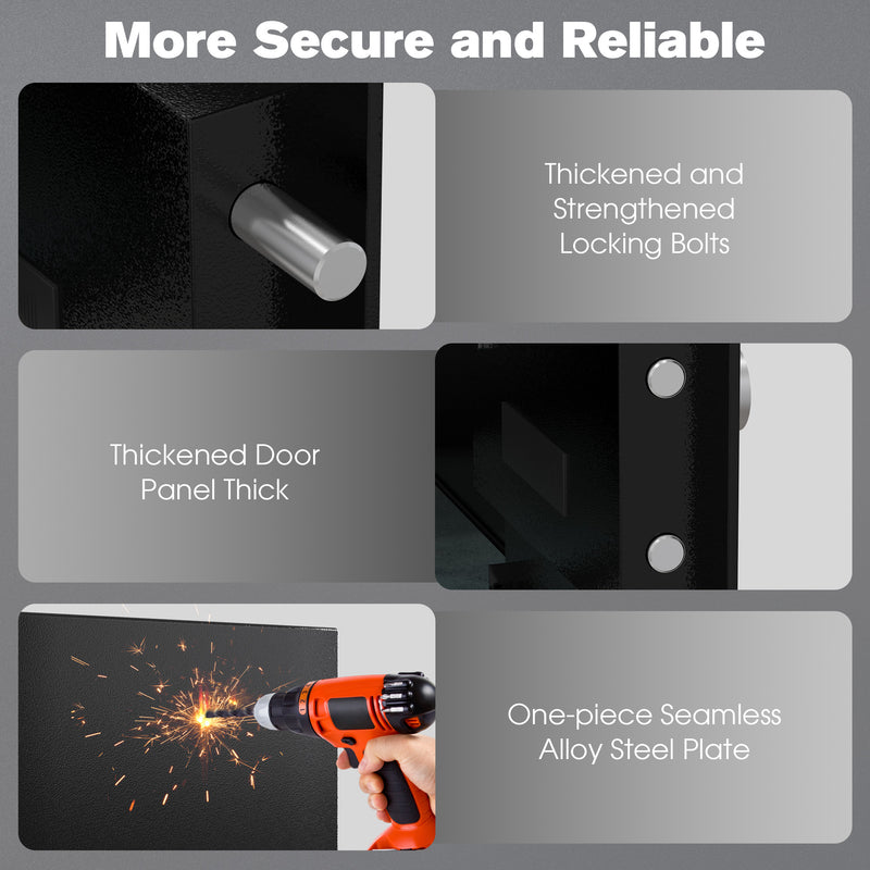 Advwin 50L Digital Safe Box with Keypad & Keys
