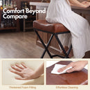 Advwin Set of 4 PU Leather Bar Stools with Footrest