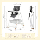 Advwin 3-in-1 Folding Baby High Chair Toddler Feeding Chair