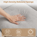 Advwin 4-Seater U Shape Corduroy Sectional Sofa 280cm