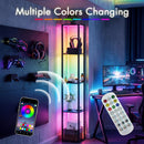 Advwin 5-Tier LED Corner Shelf with Display Storage