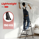 Advwin 3-Step Folding Ladder with Wide Anti-Slip Steps