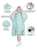 Advwin Oversized Sherpa Wearable Blanket Hoodie Adult