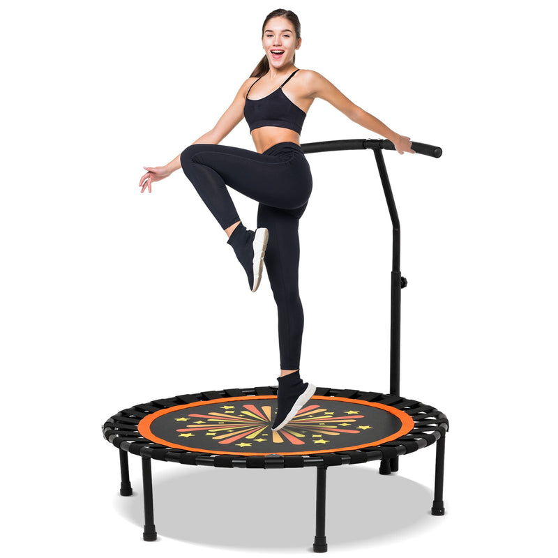 Advwin Mini Trampoline w/Adjustable Handle