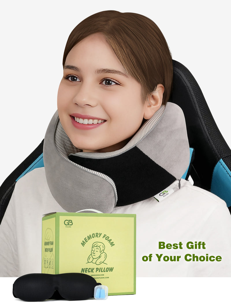 Ergonomic Travel Pillow Memory Foam Neck Pillow