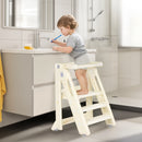 Advwin Adjustable Kids Step Stool with Safety Rail