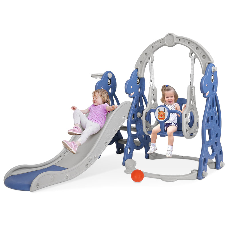 Advwin 4 in-1 Kids Slide and Swing Set