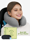 Travel Neck Pillow Washable 100% Pure Memory Foam