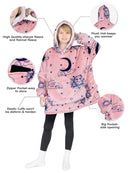 Advwin Oversized Sherpa Wearable Blanket Hoodie Kids