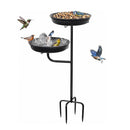 Advwin Freestanding Metal 2-in-1 Bird Bath & Feeder