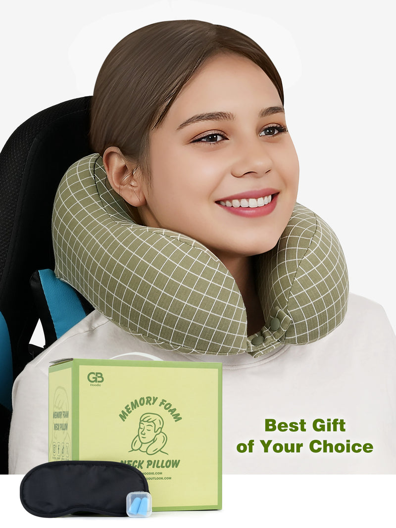 Washable 100% Pure Memory Foam Neck Pillow