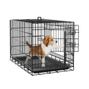 Advwin Dog Cage Crate Foldable Kennel 2 Doors