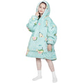 Advwin Oversized Sherpa Wearable Blanket Hoodie Kids