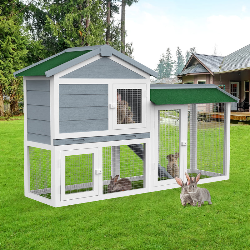 Advwin Rabbit Hutch Chicken Coop 148x45x85cm