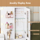 Advwin Dressing Table LED Makeup Mirror Stool Set