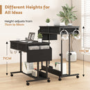 Advwin Portable Rolling Standing Desk Adjustable Height