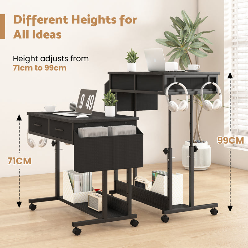 Advwin Portable Rolling Standing Desk Adjustable Height