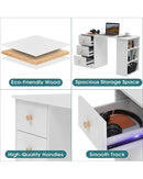 Advwin Office Desk Computer Desk with Drawers Cabinet