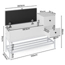 Advwin Shoe Rack Bench w/Flip Top Storage Cabinet