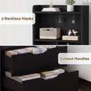 Advwin Set of 2 Tall LED Nightstands w/ Charging Station
