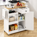 Advwin Kitchen Island Cart on Wheels with Charging Station