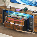 Advwin 180cm TV Cabinet with RGB LED Light and Storage Drawers