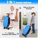 Advwin 2-in-1 Foldable Scooter Suitcase LED Wheels