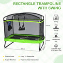 Advwin Trampoline for Kids with Basketball Hoop & Swing
