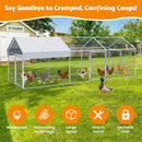 Advwin Outdoor Chicken Coop Galvanized Metal with Cover