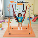 Advwin Kids Gymnastics Bar with Swing & Mat & Rings