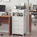 Advwin Bedside Table with 4 Drawers and Charging Station