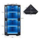 Advwin 4-Tier Corner LED Glass Display Showcase