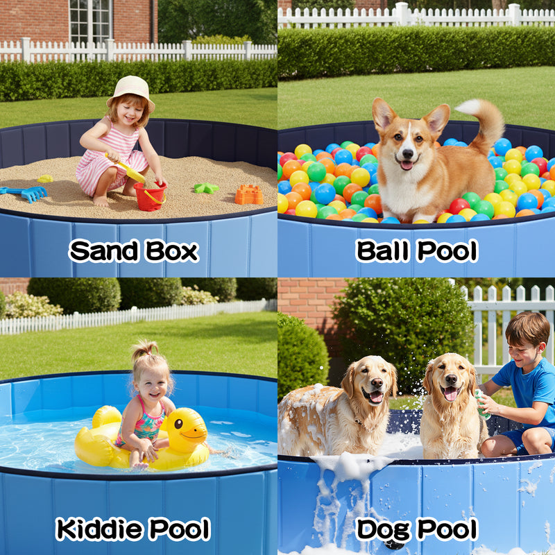 Advwin Foldable Portable PVC Dog Pool 160x30cm