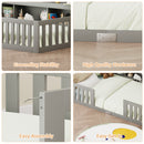 Advwin Wood Kids Bed Frame with bookcase