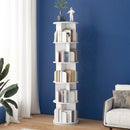 Advwin 5-Tier 360 Rotating Corner Bookshelf White