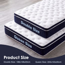 Advwin 30cm Hybrid Mattress w/ Pocket Springs White & Blue