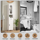 Advwin 170cm Tall Slim Bathroom Storage Cabinet