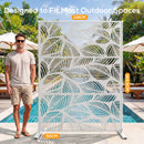 Advwin Leaf Metal Privacy Screen 119x183.5cm