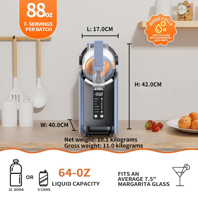 Advwin Slushie Machine 2L Ice Crusher with 5 Modes
