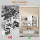 Advwin 3 Door Bathroom Mirror Cabinet Wall Mounted White