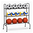 Advwin 3-Tier Basketball Rack Storage Holder w/ Wheels
