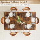 Advwin 140cm Folding Dining Table Drop Leaf Rustic