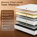 Advwin 34CM Mattress with Individual Pocket Springs White