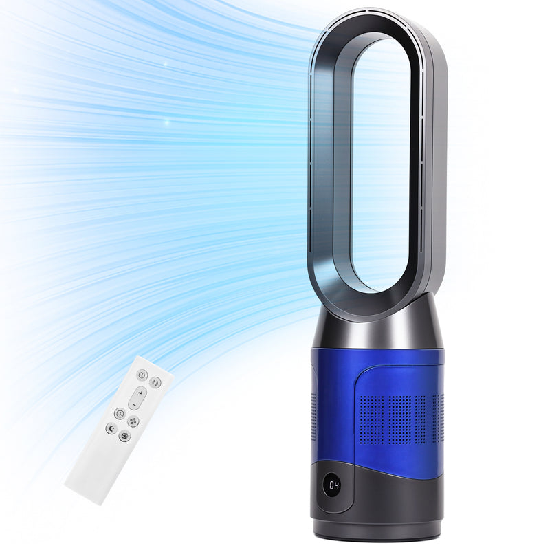 Advwin Portable Bladeless Tower Fan Black and Blue