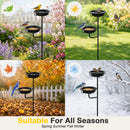 Advwin Freestanding Metal 2-in-1 Bird Bath & Feeder