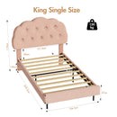 Advwin LED Floating Bed Frame w/ Adjustable Headboard King Single