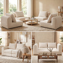 Advwin 172cm Modular Corduroy 3-in-1 Sofa Lounger
