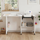 Advwin Folding Sewing Table with Adjustable Platform